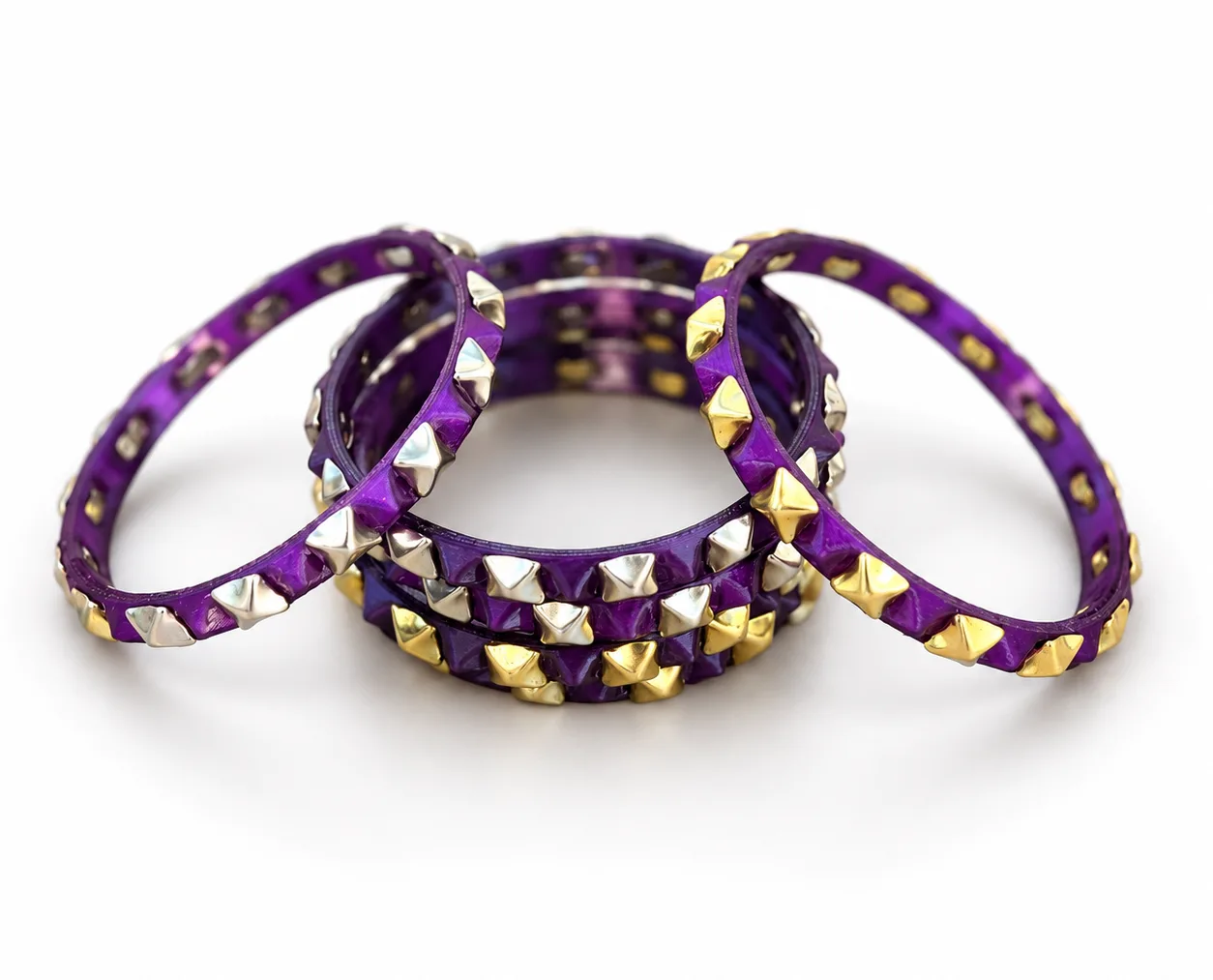Studded Bracelet - Purple