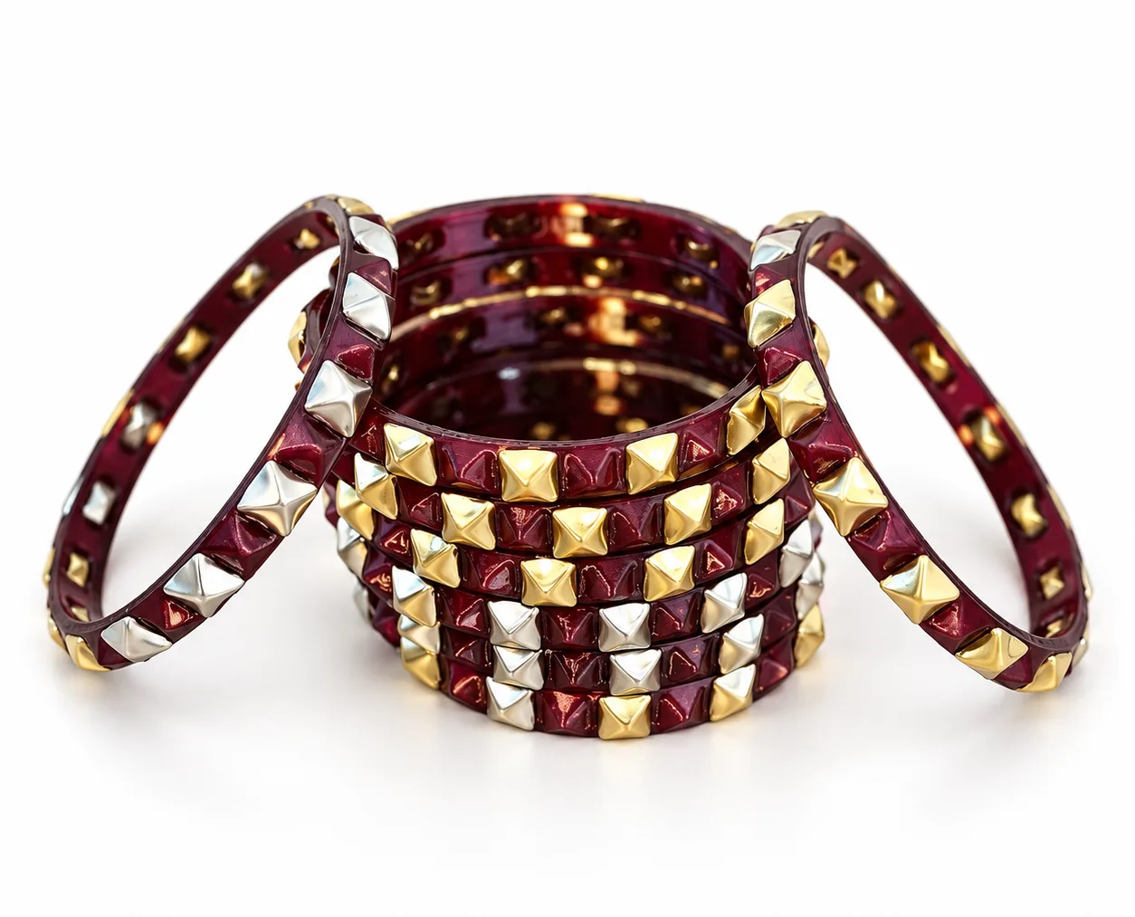 Studded Bracelet - Red