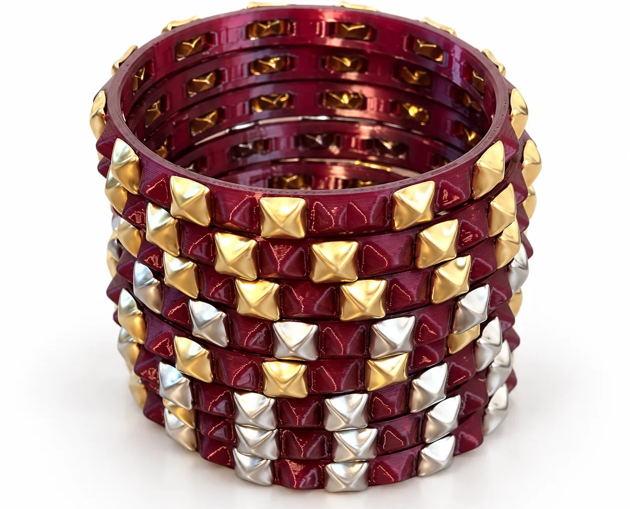 Studded Bracelet - Red