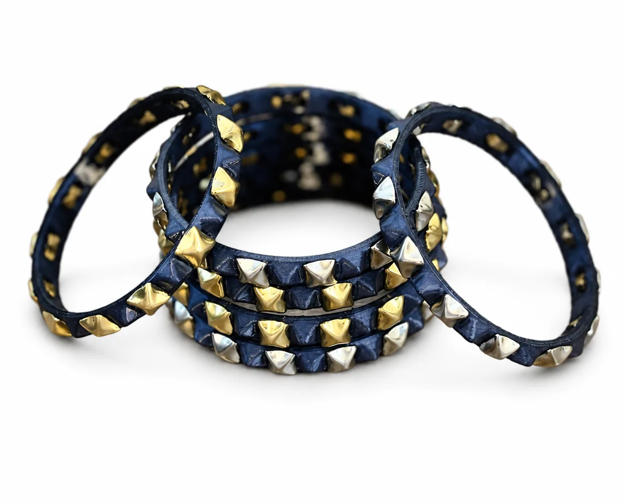 Studded Bracelet - Navy