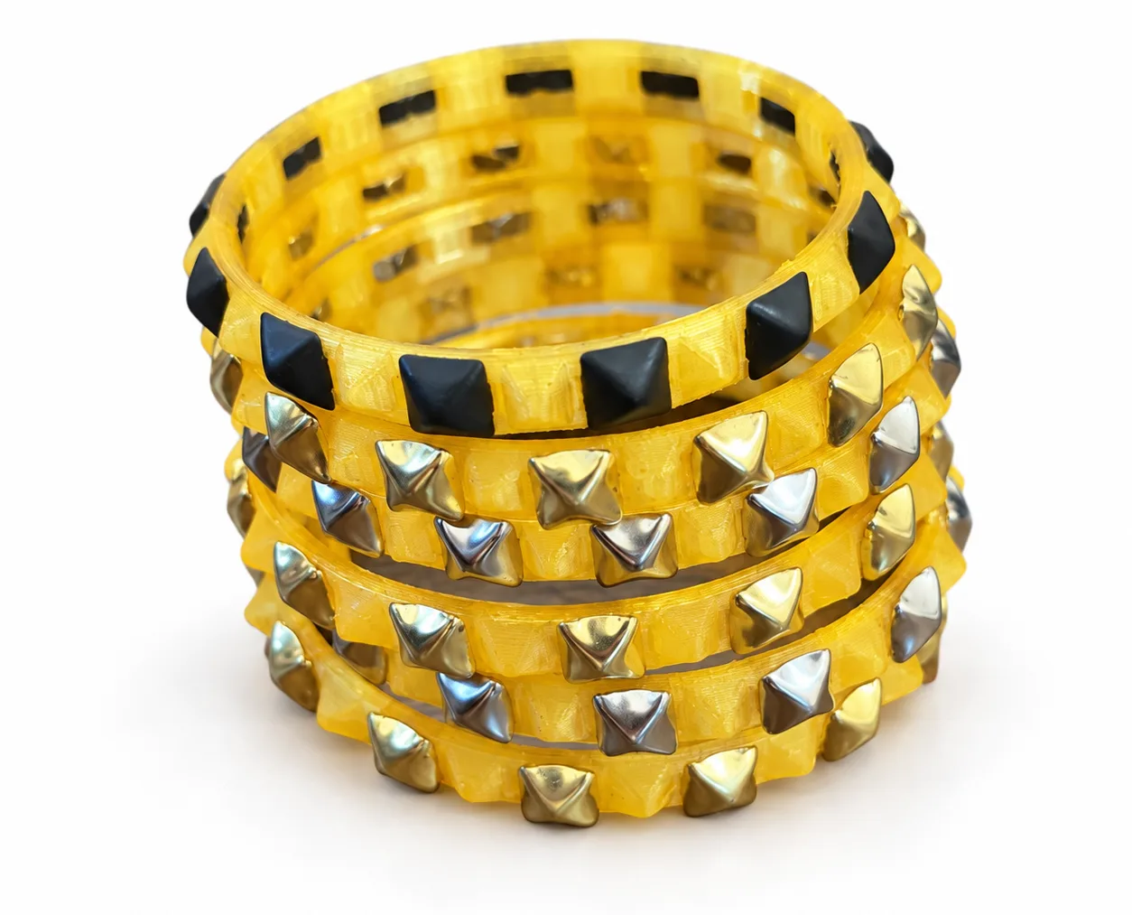 Studded Bracelet - Yellow