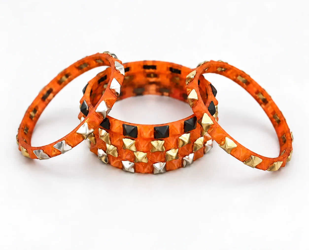 Studded Bracelet - Orange