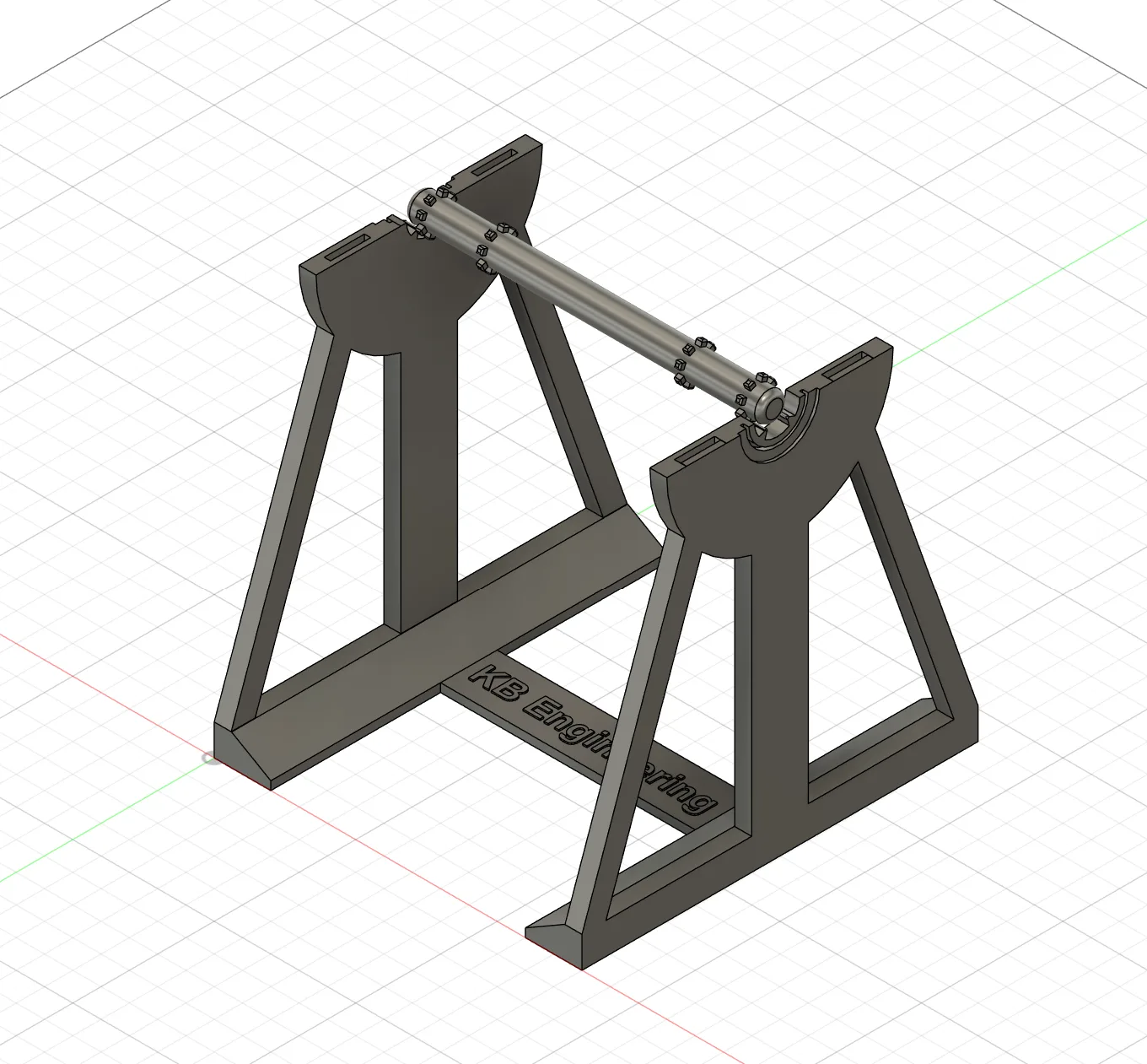 upper section of the modular filament spool holder separated into a printable CAD component